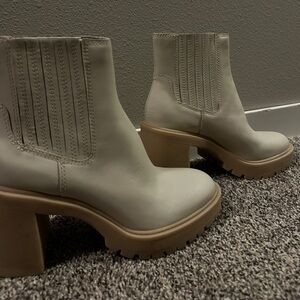 Dolce Vita Castor Cream Heeled Boots